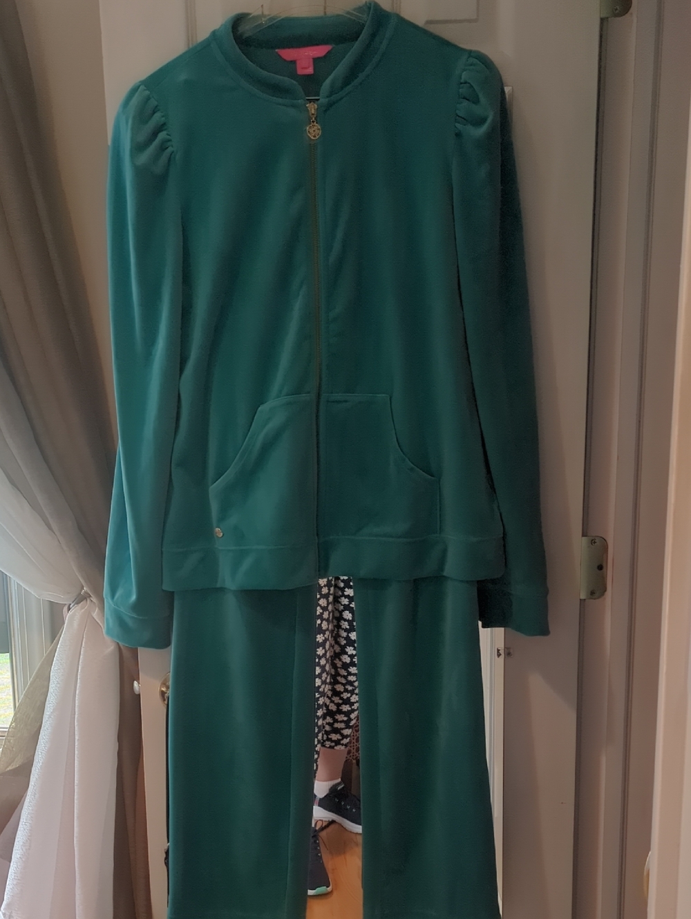 Lilly Pulitzer Green Velour Pants & Jacket